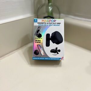 MagPop Magnetic & Pop Out Grip Stick On & Vent Mount NEW